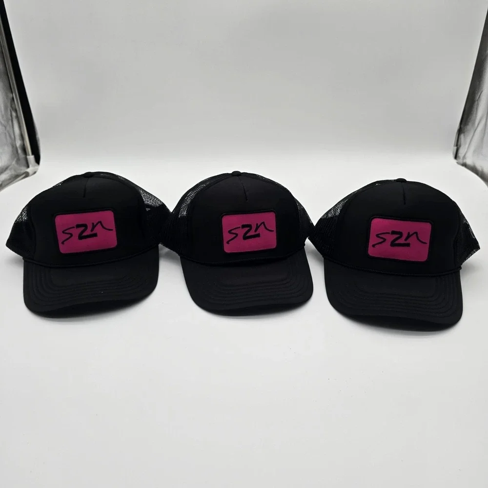 GR8 SZN Trucker Hat Lot of 3 New Adjustable Snapback Caps Black Pink